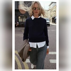 Zara Crewneck Sweatshirt - True Navy